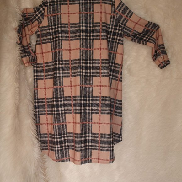 Pink&Black OVERSIZED SHIRTDRESS SIZE M BY CBR GENTLY USED - Picture 4 of 5
